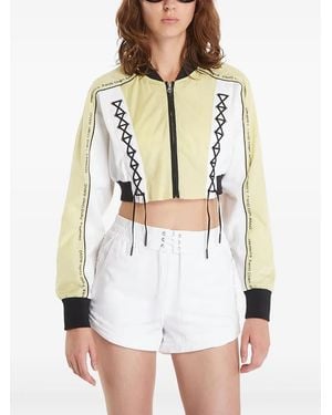 Converse Cropped Zip-Up Jacket - White