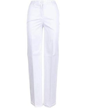 Via Masini 80 Frayed-hem Trousers - ホワイト