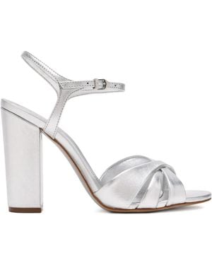 SCHUTZ SHOES 105Mm Crossover Ankle-Strap Heeled Pumps - White