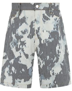 Amiri Striped Workman Shorts - Blue