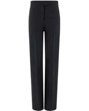 Ferragamo Press-Crease High-Rise Trousers - Blue