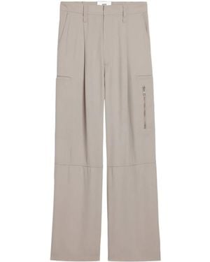 Ami Paris Straight-Leg Trousers - Natural