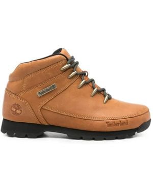 Timberland Logo-Debossed Leather Ankle Boots - Brown