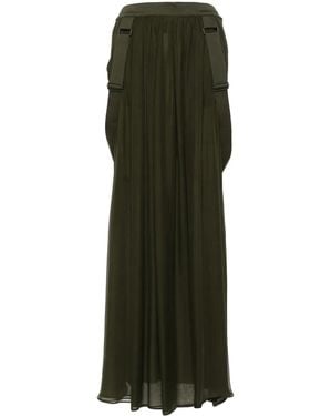 Max Mara Silk Jedy Maxi Skirt - Green