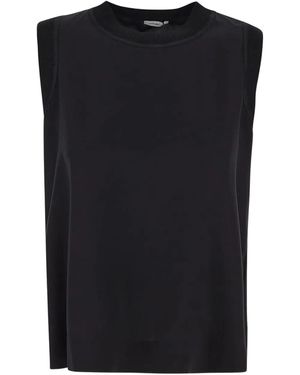 Malo Fijngebreide Tanktop - Zwart