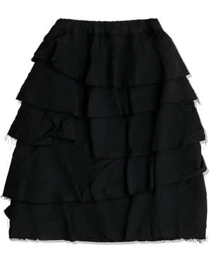 COMME DES GARÇON BLACK Gerüschter Stufenrock - Schwarz