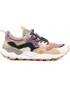 Flower Mountain Perforated Paneled Sneakers - White