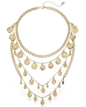 Edward Achour Paris Coin-Charm Multi-Chain Necklace - Metallic