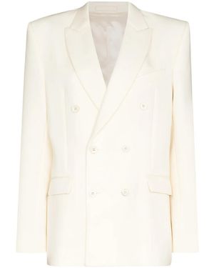 Wardrobe NYC Double-Breasted Wool Blazer - Natural