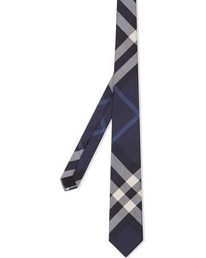 Burberry バーバリー シルクネクタイ - ブルー