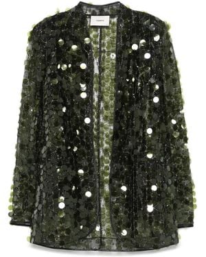 Coperni トロンプルイユ スパンコール ジャケット - グリーン