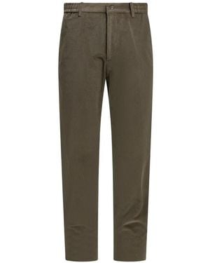 Tagliatore Corduroy Elasticated-Waist Trousers - Grey