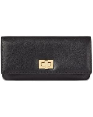 Fendi Way Leather Wallet - Grey