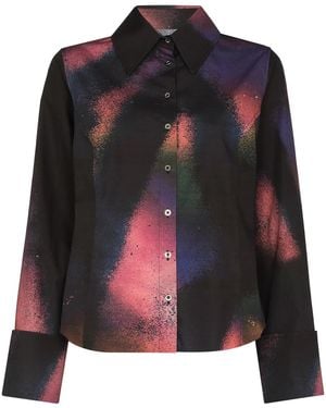 Marques'Almeida Abstract Print Turn Cuffs Shirt - Multicolour