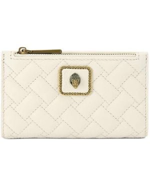 Kurt Geiger Pimlico Quilted Eagle-Head-Embellished Bifold Wallet - Natural