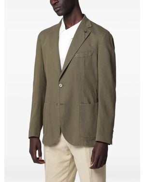 Santaniello Notched-Lapel Single-Breasted Jacket - Green