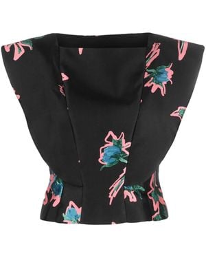 Philosophy Di Lorenzo Serafini Floral-Print Sleeveless Top - Black