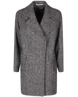 Tagliatore Herringbone Coat - Gray