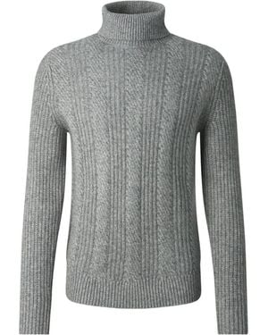 Bogner Eros Cable-Knit Turtleneck Jumper - Grey