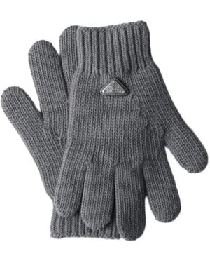 Prada Klassische Handschuhe - Grau