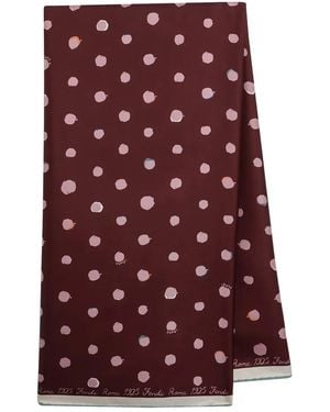 Fendi Falena Dots Foulard Scarf - Purple