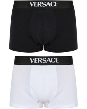 Versace Logo-Band Boxer (Pack Of Two) - Black