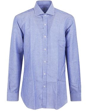 Buonamassa Striped Cotton Shirt - Blue