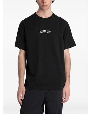 Maharishi Logo-Embroidered T-Shirt - Black