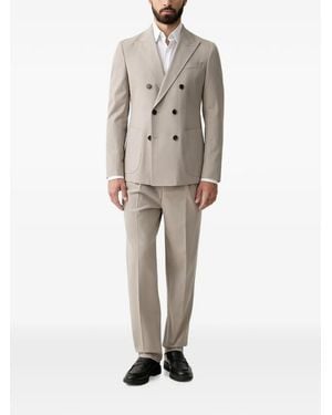 Joop! Double-Breasted Peak-Lapel Suit - Natural