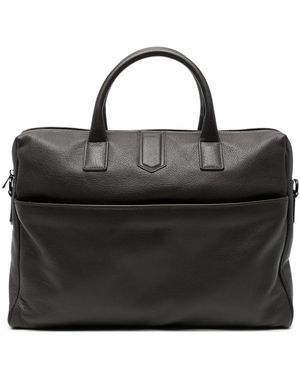Canali Porte-Documents En Cuir - Black