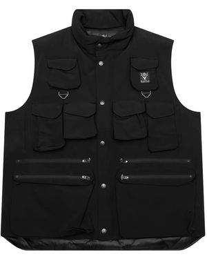 South2 West8 Multi-Pocket Zip-Up Gilet - Black
