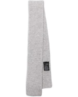Eleventy Gebreide Kasjmier Stropdas - Wit