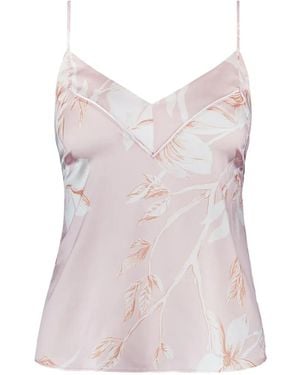 Aubade Silk By Night Floral-Print Pyjama Top - Pink