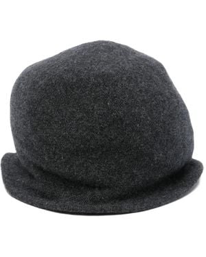 Emporio Armani Wool Flat-Cap - Black