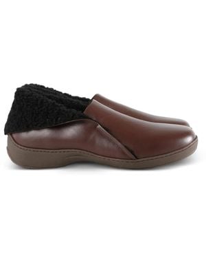 Kiko Kostadinov Chaussures Iskar En Cuir À Finitions En Peau Lainée - Brown