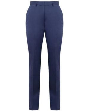 ZEGNA Pressed-Crease Tailored Pants - Blue