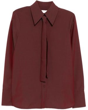 Jil Sander Tie poplin shirt - Lila