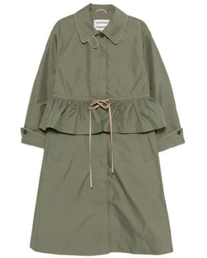 Damson Madder Gabardina Myrtle Con Volantes - Verde