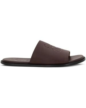 Loewe Sandali Slides Anagram Flex - Marrone