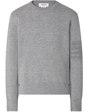 Thom Browne Pull Bomber Ottoman Milano Stitch À 4 Bandes Signature - Gris