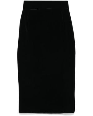La Petite Robe Di Chiara Boni Lumi Velvet Skirt - Black
