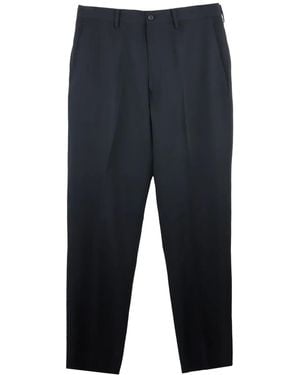 Yohji Yamamoto Tapered Wool Pants - Blue