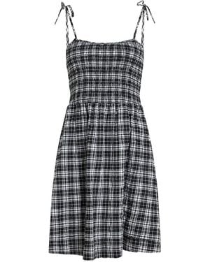 KARL LAGERFELD Checked Strappy Mini Dress - White