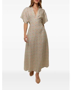 Palm Noosa Jasmine Floral-Print Midi Dress - Natural