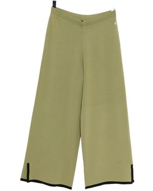 Karl Lagerfeld Contrast-knit trousers - Grün