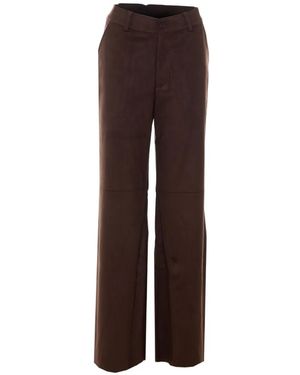 ELEH Wide-Leg Pants - Brown