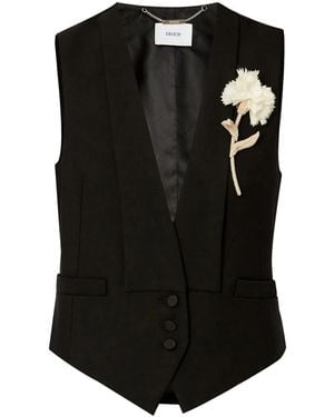Erdem Vest With Pin - Black