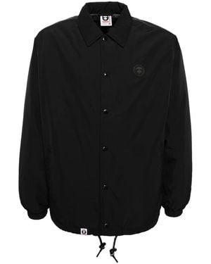 Aape By A Bathing Ape Logo-Patch Shirt Jacket - Black