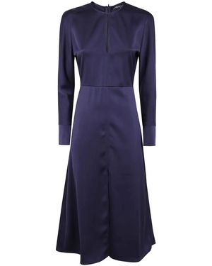 DR. HOPE Satin Midi Dress - Blue