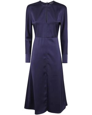 DR. HOPE Satin Midi Dress - Blue